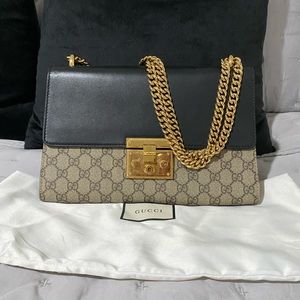 Gucci Medium Padlock Leather Shoulder Bag